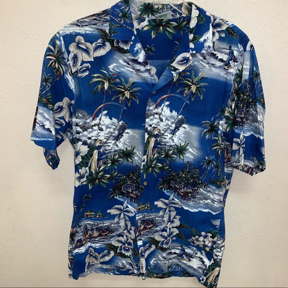 Jade Fashions Aloha Hawaiian Luau Button-up Medium